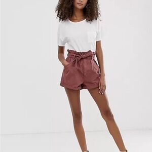 Abercrombie & Fitch High-Waist Paperbag Shorts Size Small